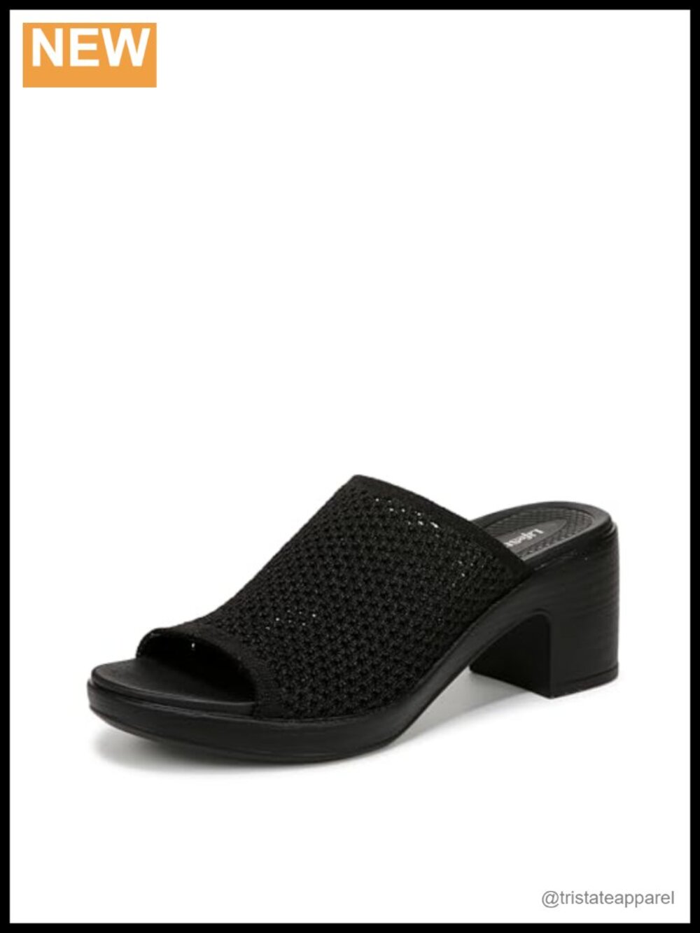 Women's Slide Sandals Block Heel Open Toe Slip On Casual
